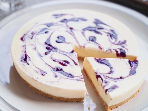 マーブルブルーベリーレアチーズケーキ